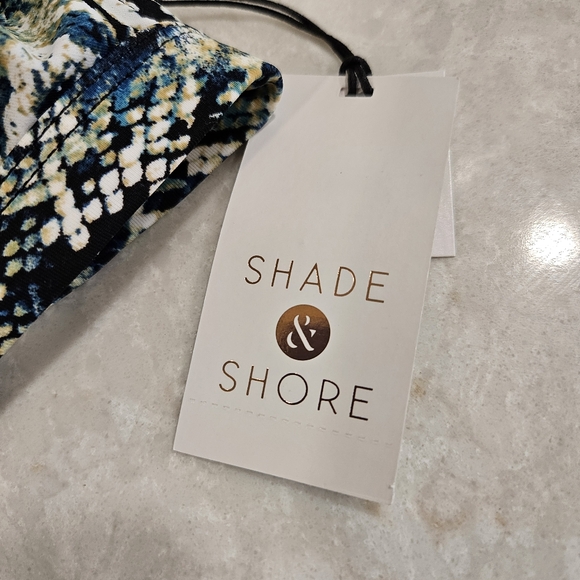 NWT Shade & Shore Blue Snake Print Bikini Top Size Medium - Picture 4 of 8